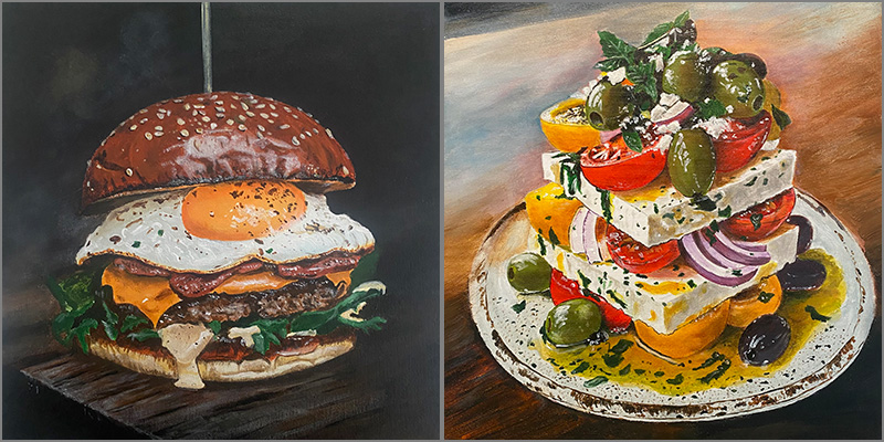 Schilderij acryl food keuken